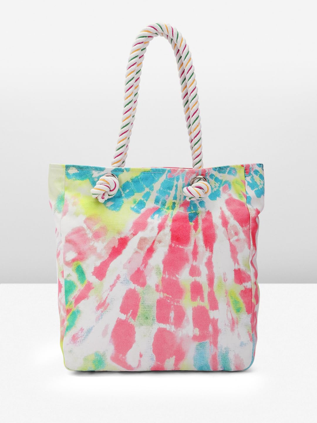 PRIMROSE Tie-Dye Tote Bag with Rope Handles Multicolour