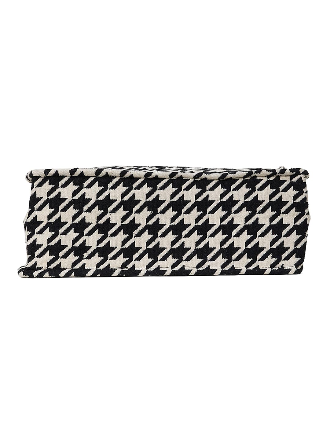 PRIMROSE Black and White Houndstooth Pattern Tote Bag for Women