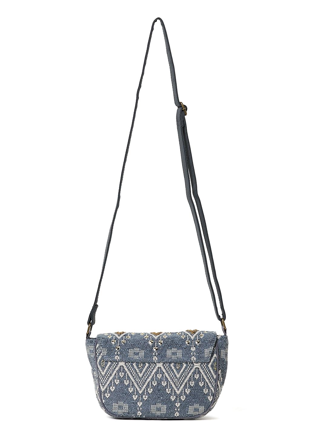 PRIMROSE Ethnic Boho Shoulder Bag for Women, Woven Fabric with Tassels,