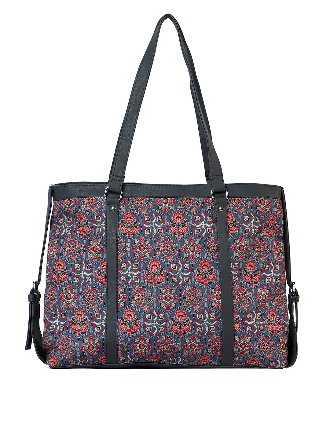 PRIMROSE Printed Tote Bag for Women, Multicolour Floral Pattern, with Shoulder Straps