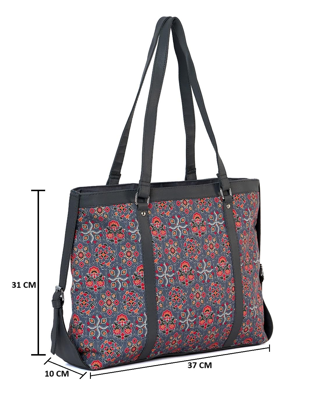 PRIMROSE Printed Tote Bag for Women, Multicolour Floral Pattern, with Shoulder Straps