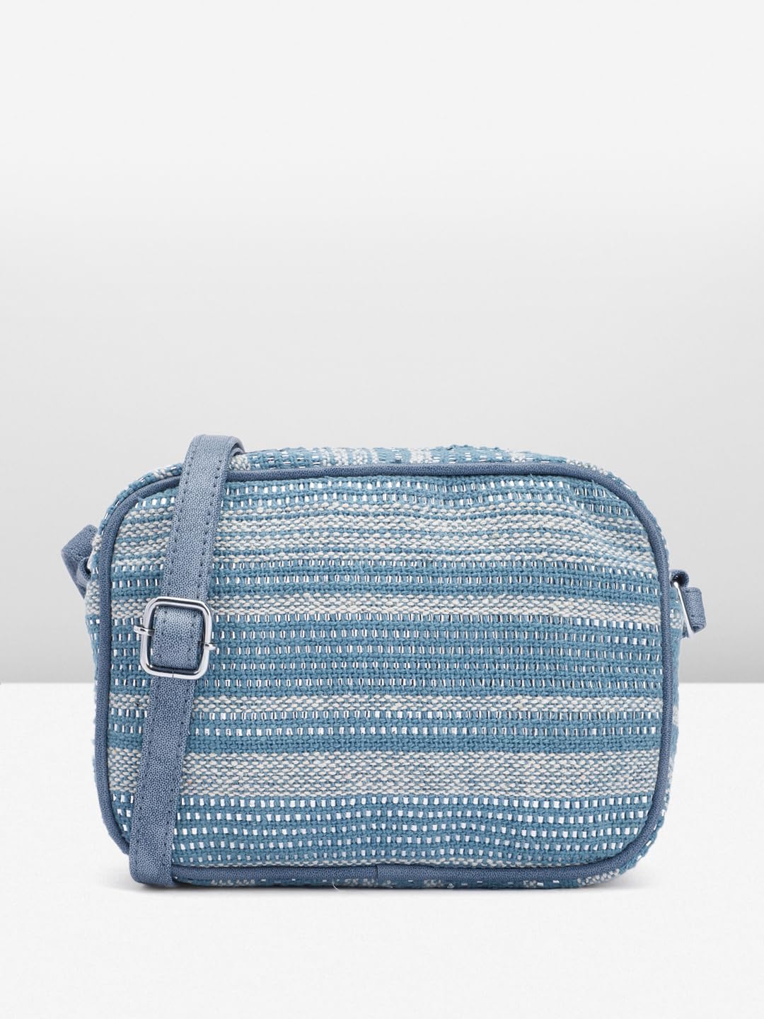 PRIMROSE Women's Woven Crossbody Bag Blue