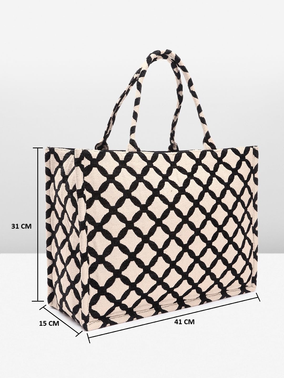 PRIMROSE Geometric Printed Shopper Tote Bag