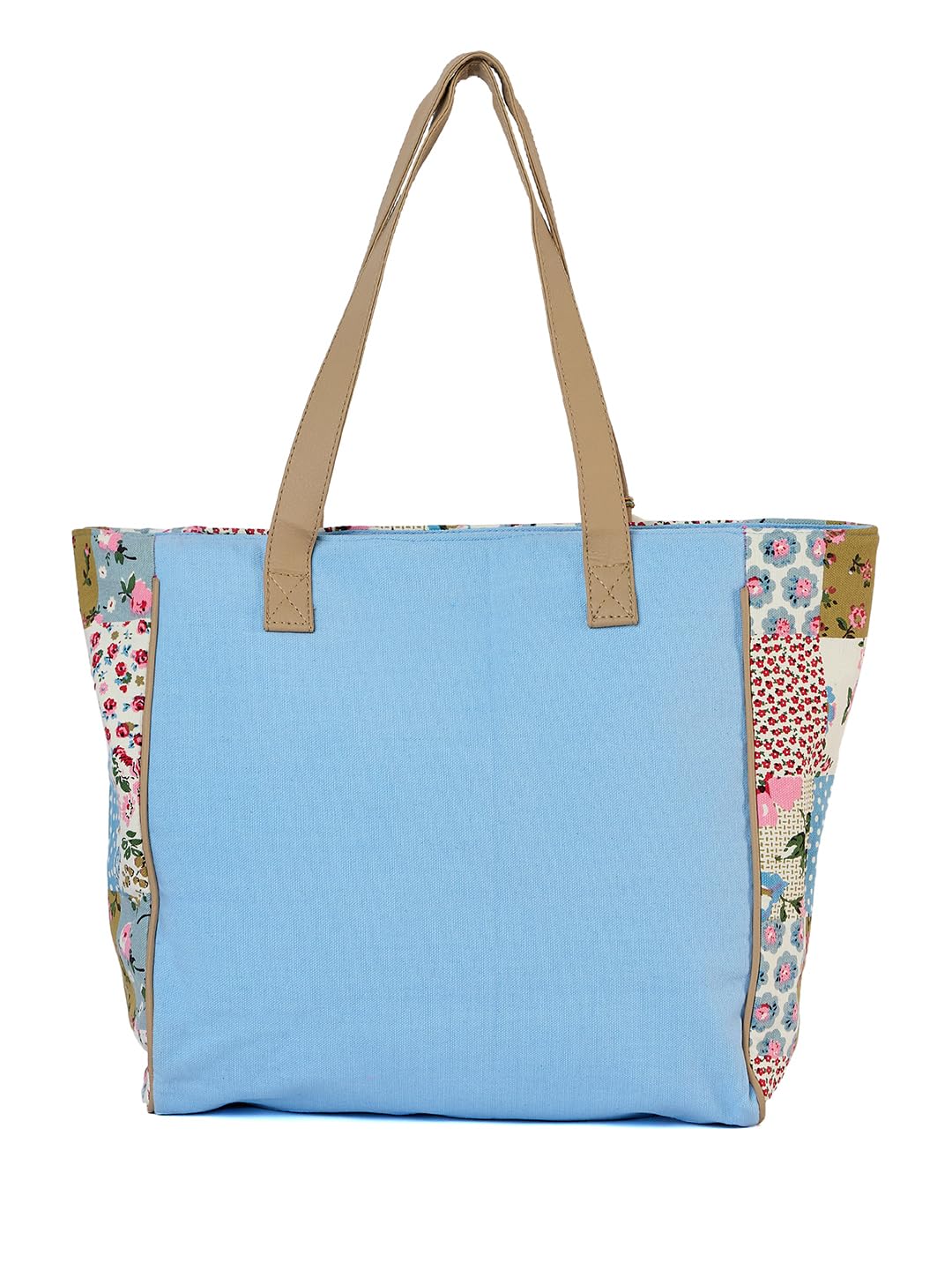 PRIMROSE Floral Print Tote Bag with Tassel Accents, Multicolour