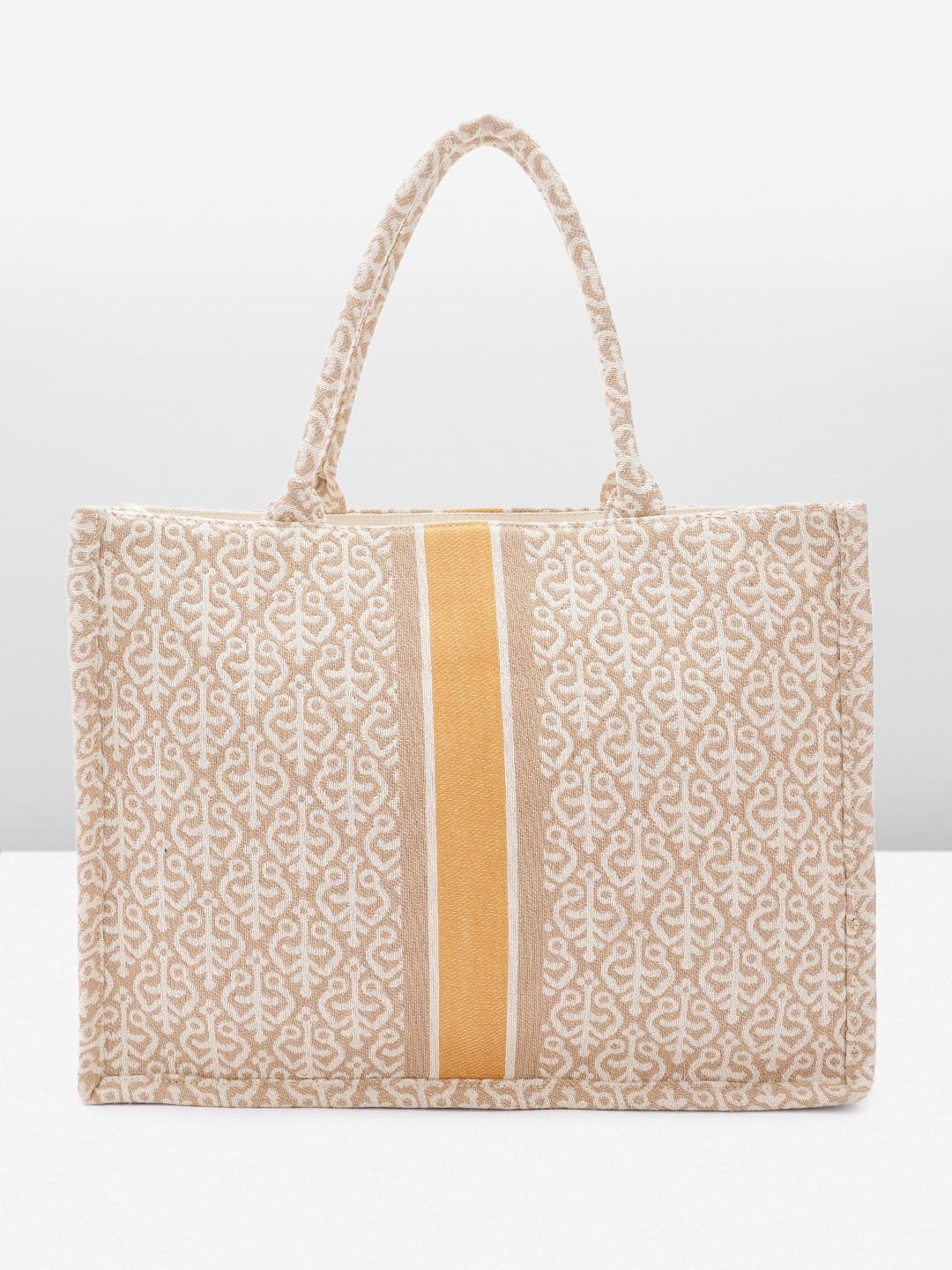 PRIMROSE Ethnic Motifs Printed Oversized Shopper Tote Bag