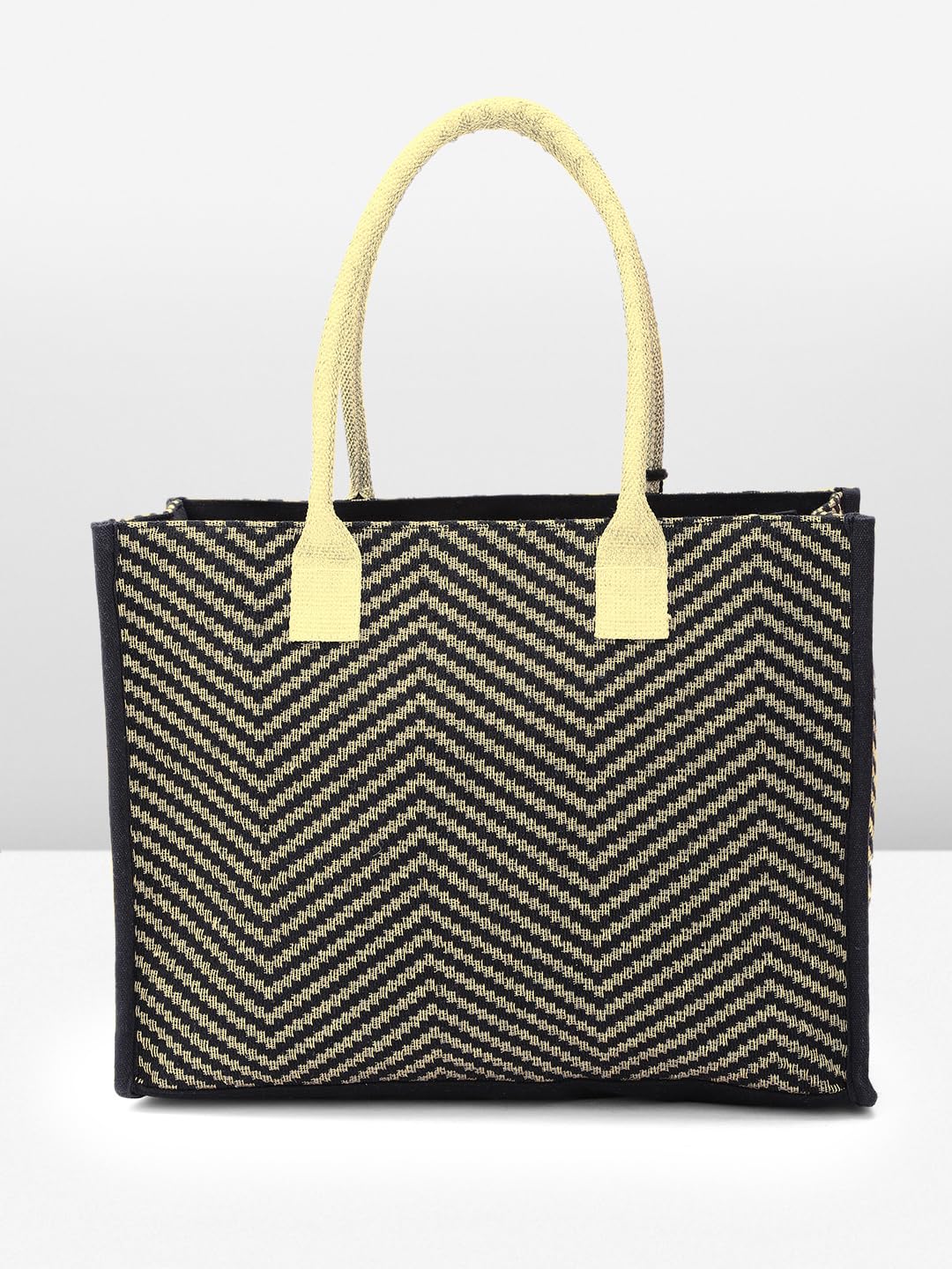 PRIMROSE Striped Oversized Shopper Shoulder Bag with Tasselled