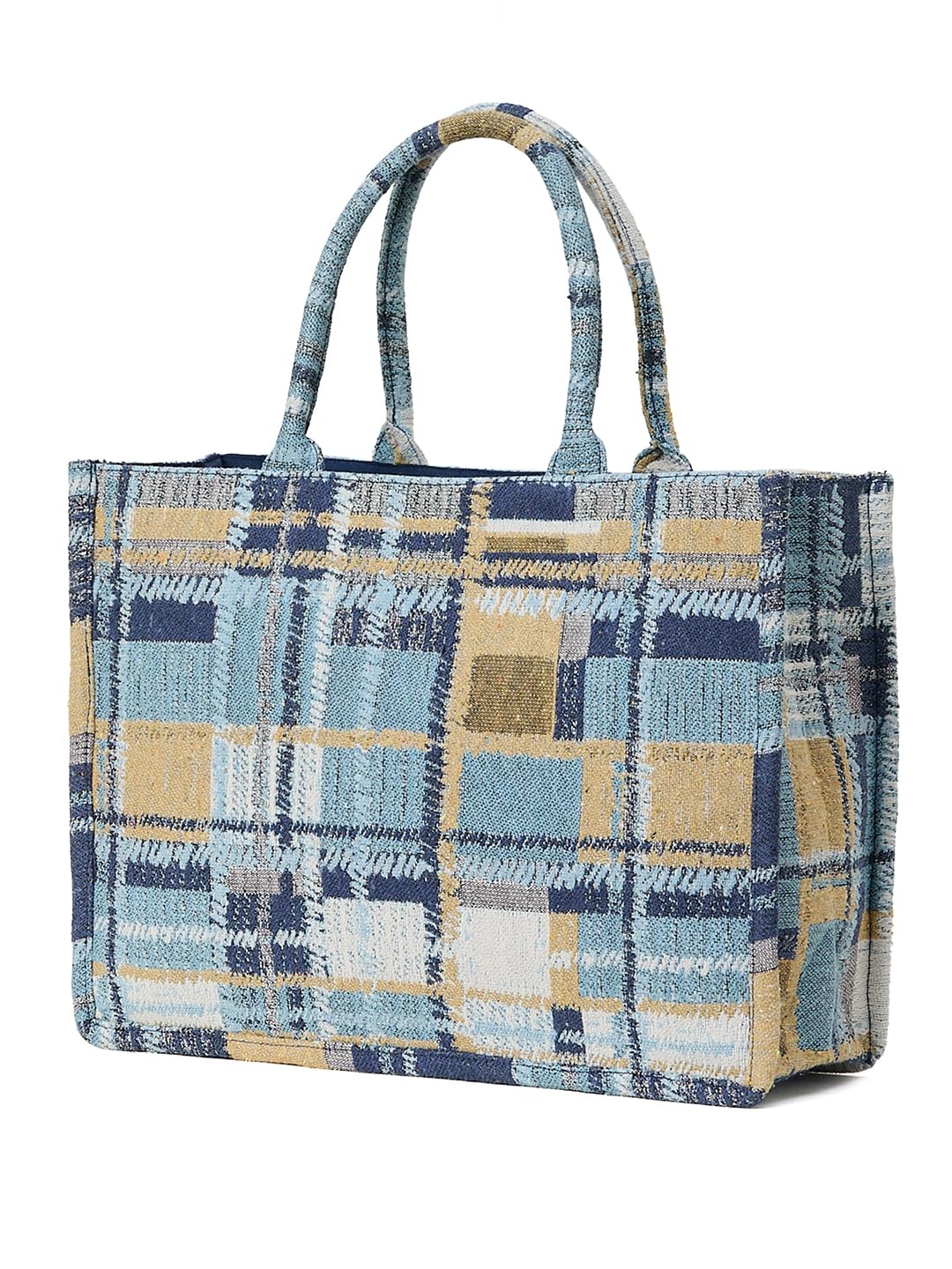 PRIMROSE Abstract Printed Embroidered Oversized Shopper Tote Bag