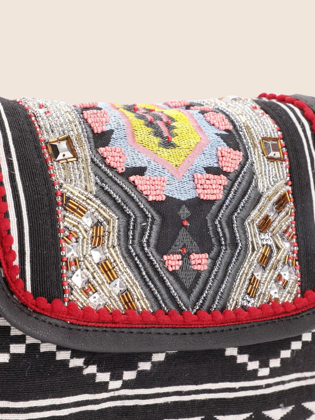 PRIMROSE Ethnic Patterned Crossbody Bag with Adjustable Strap Multicolour